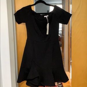 Off the shoulder (or not) black dress NWT